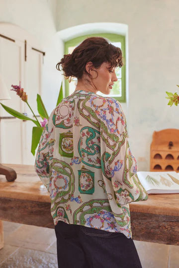 One Hundred Stars Kimono Afternoon Tea Green