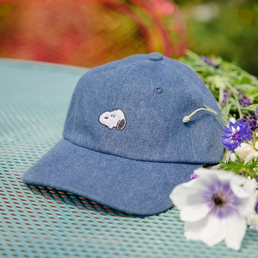 Snoopy Embroidered Denim Baseball Cap