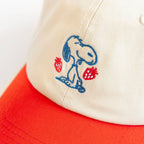 Snoopy Embroidered Strawberry Dad Hat