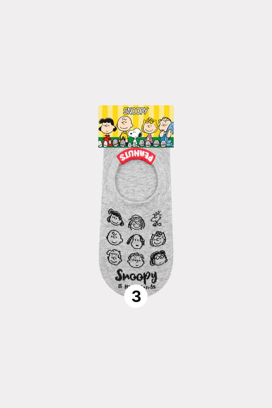 Peanuts Gang Grey Ankle Socks