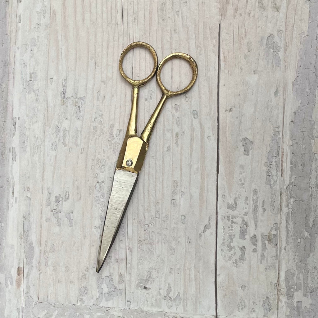 Brass Handle Scissors Small