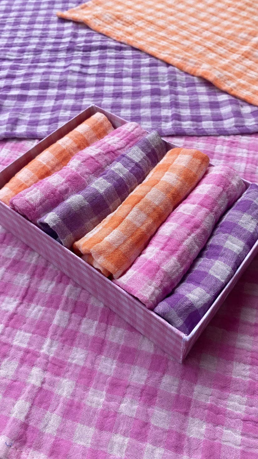 Charmy Small Sunset Gingham Napkins