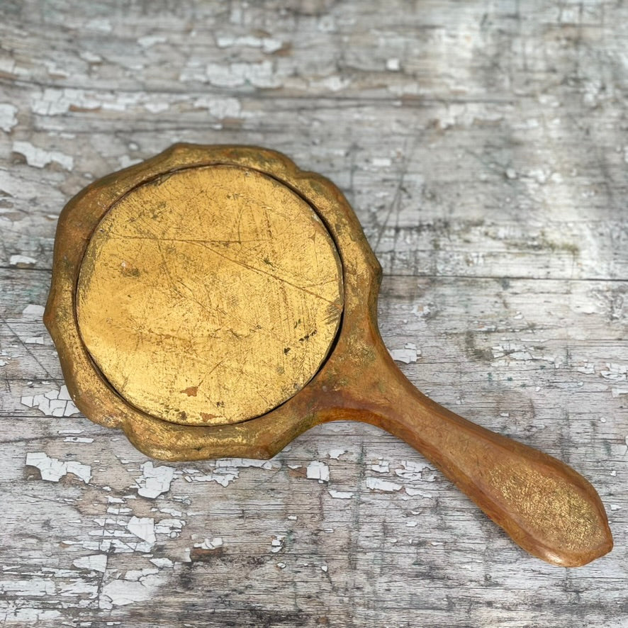 Antique Florentine Hand Mirror
