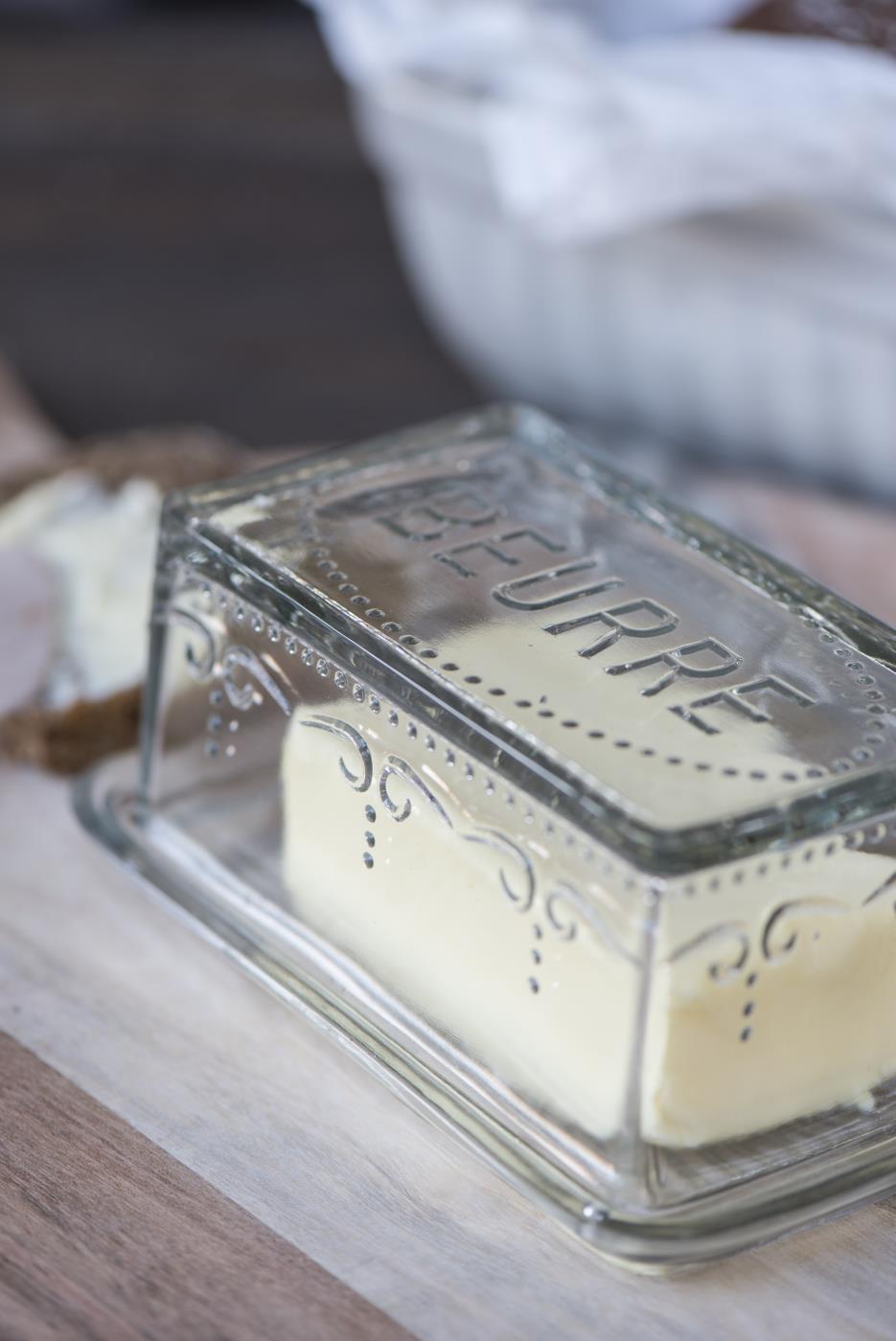 Glass Beurre Butter Dish