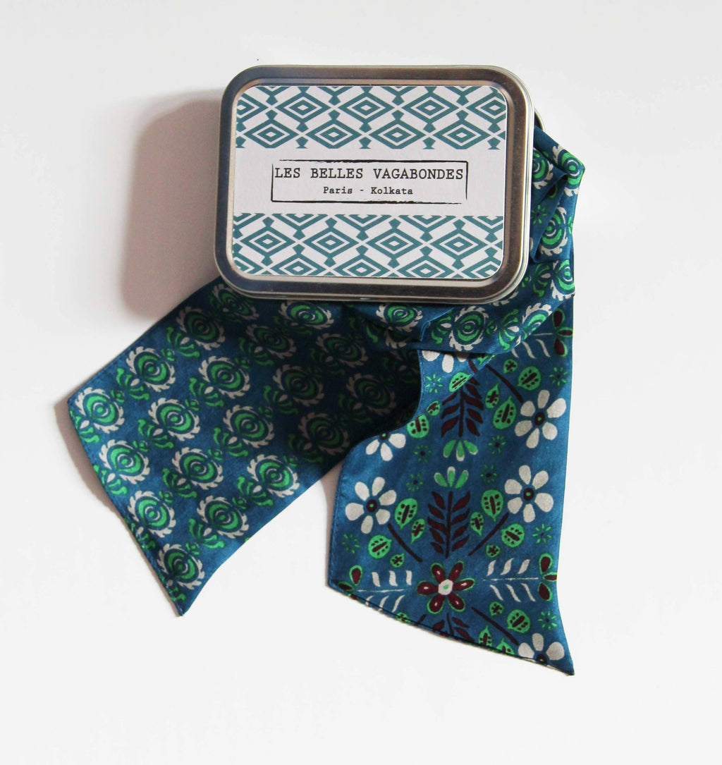 French Silk Headband Ludmila Green