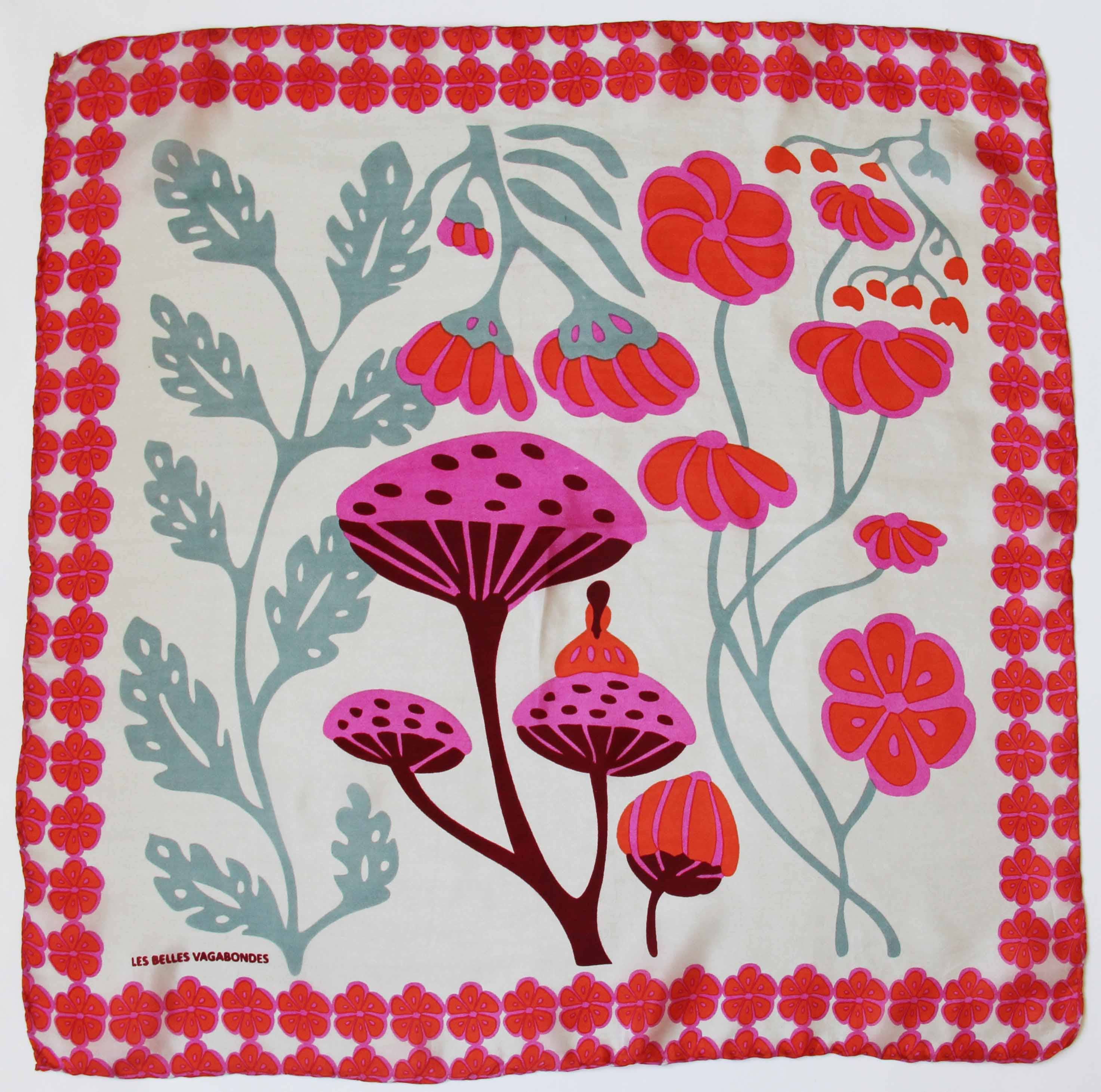 French Silk Scarf Alice Orange