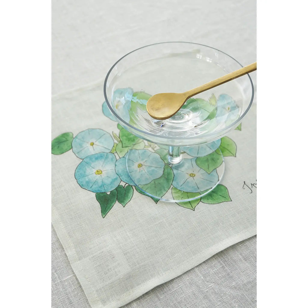 Linen Floral Hanky - Morning Glory