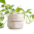"Keep Blooming" Canvas Plant Pot Holder