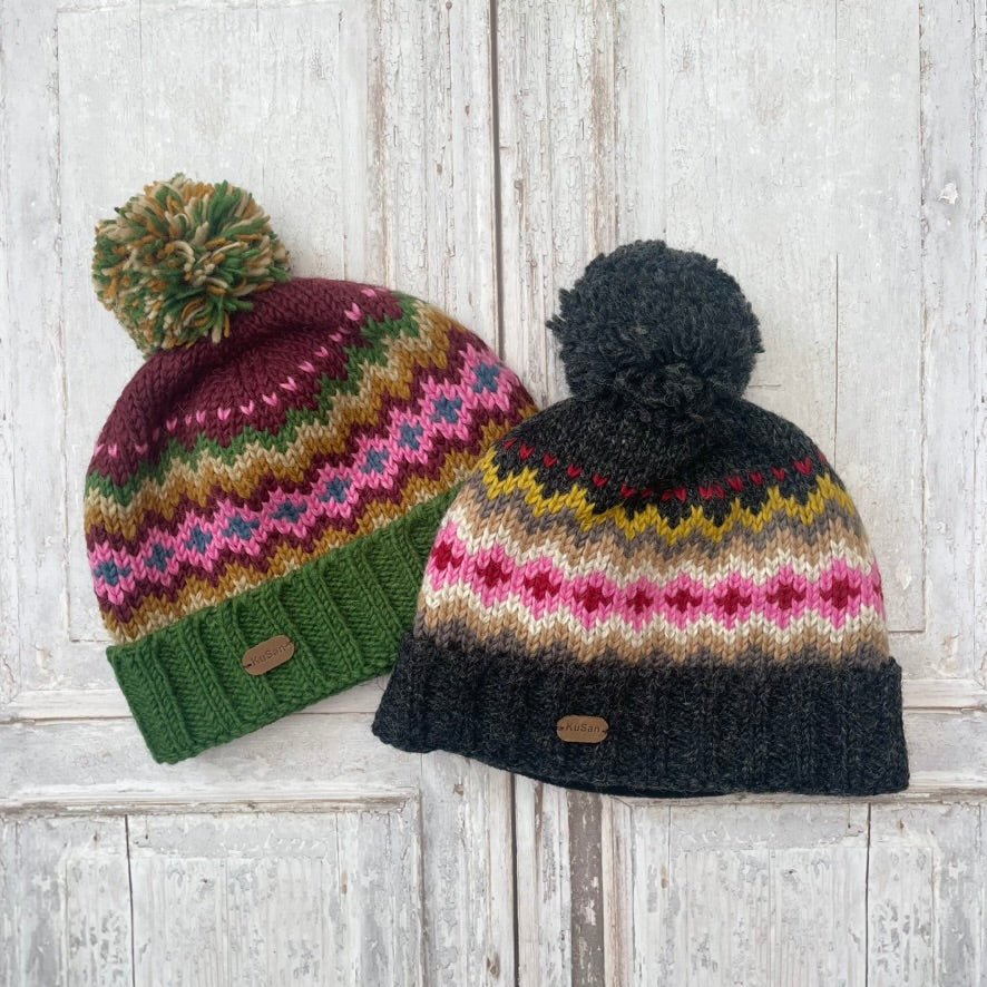 Kusan Fairisle Bobble Hat