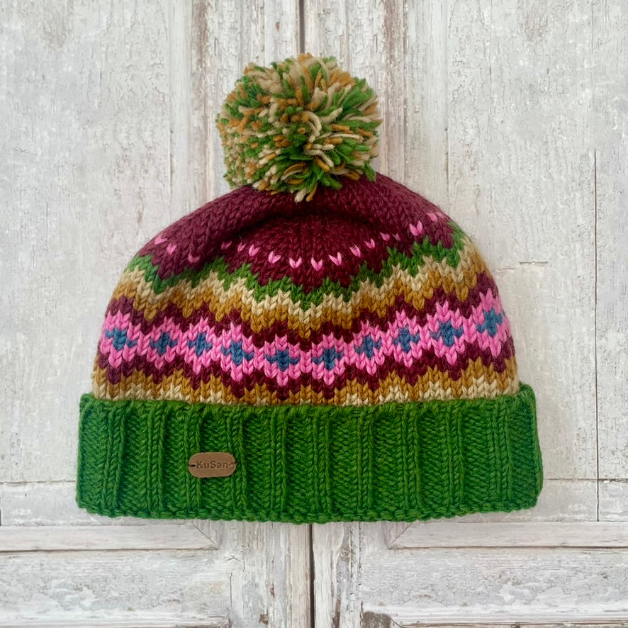 Kusan Fairisle Bobble Hat