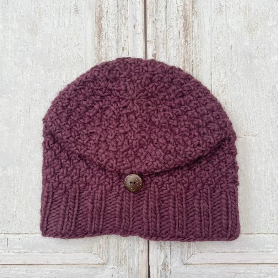 Kusan Button Down Beanie Hat