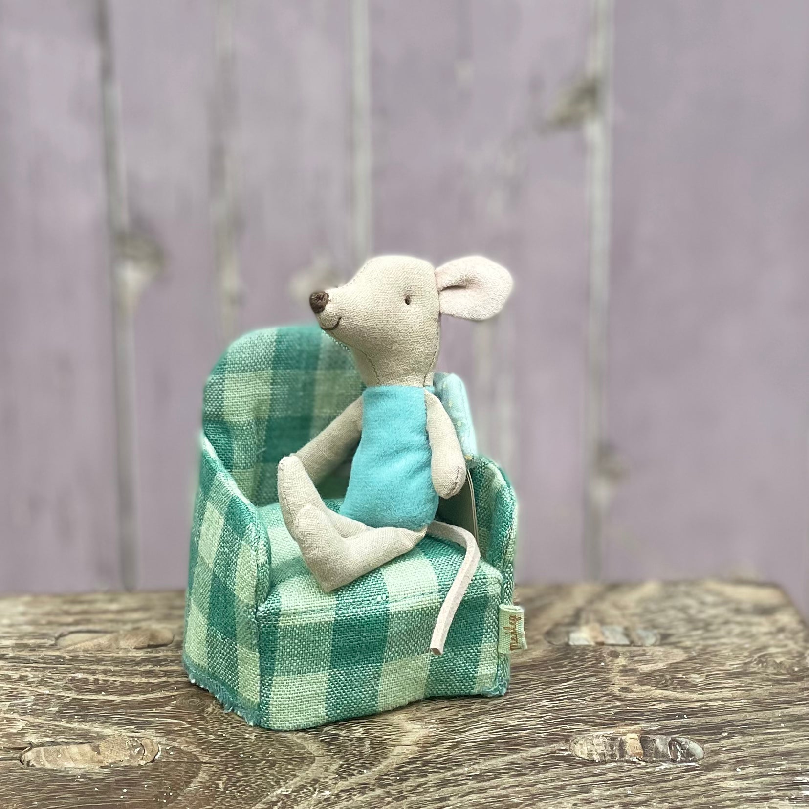 Maileg Green Gingham Armchair