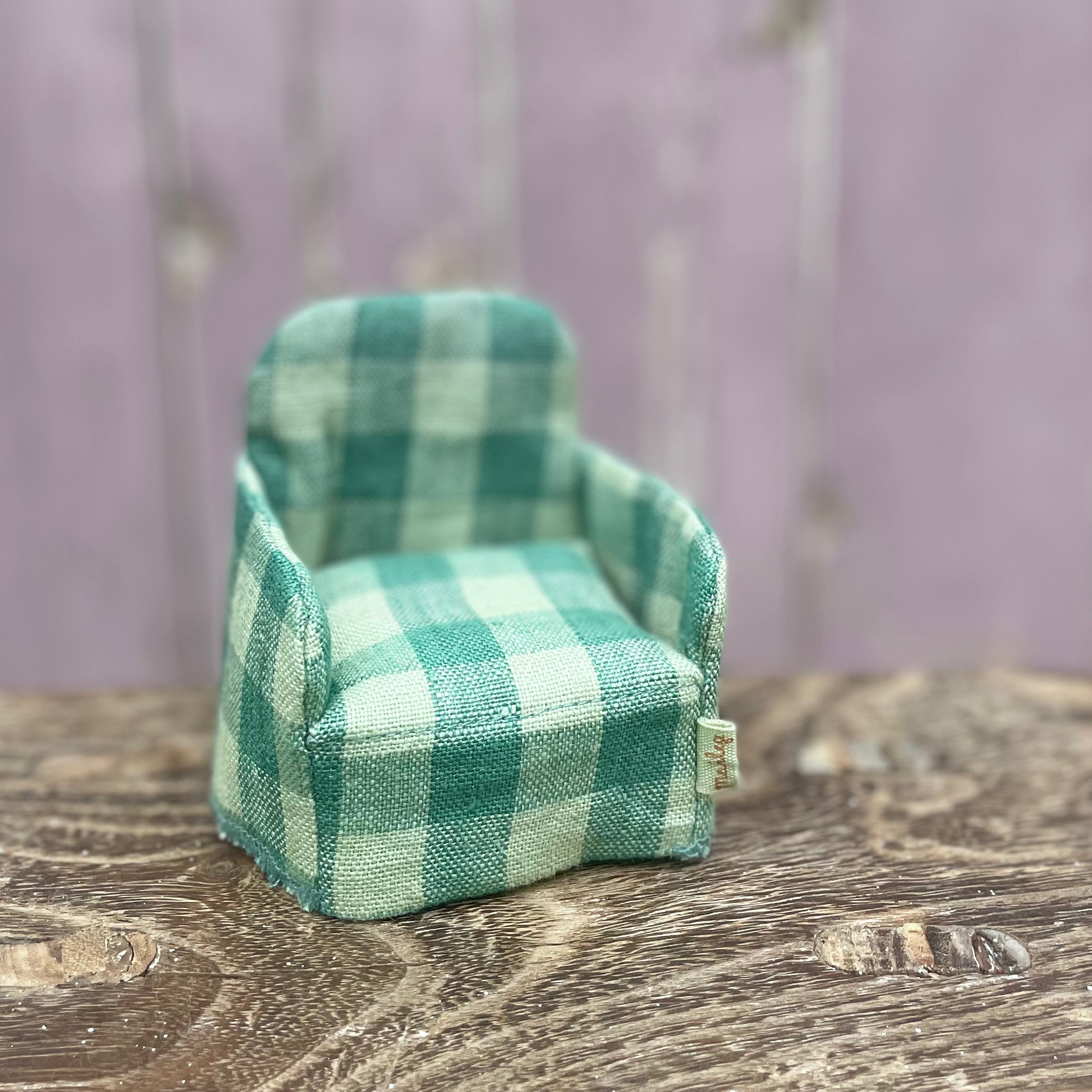 Maileg Green Gingham Armchair