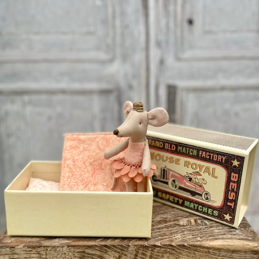 Maileg Princess Mouse in a Matchbox