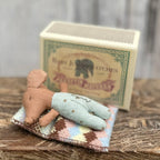 Maileg Sleepy Baby Mouse in a Matchbox Boy