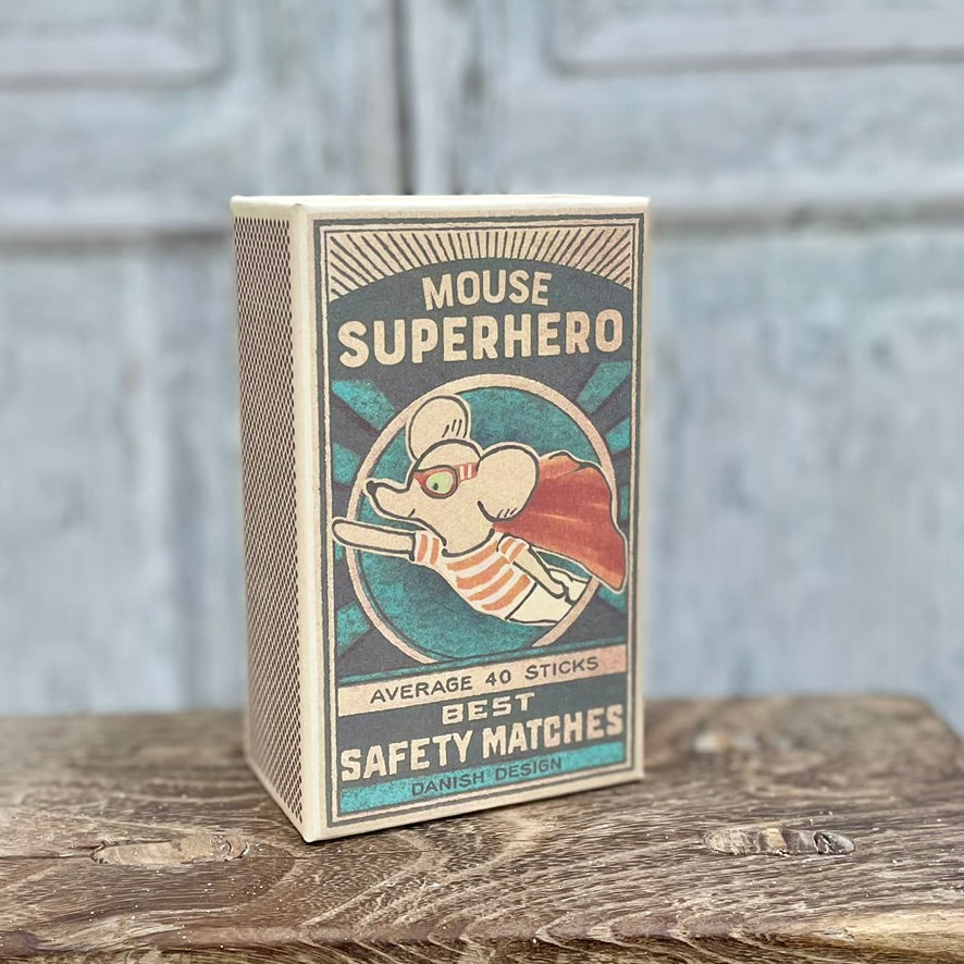 Maileg Superhero Mouse in a Matchbox
