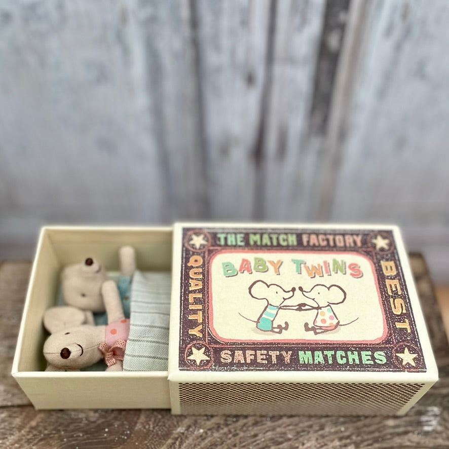 Maileg Twin Mice in a Matchbox