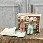 Maileg Twin Mice in a Matchbox