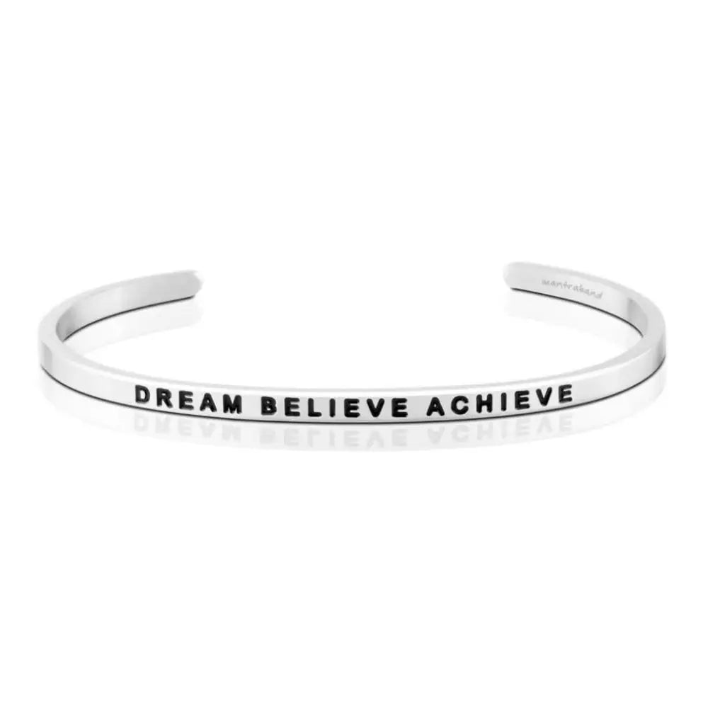 Silver MantraBand Positive Message Bangle