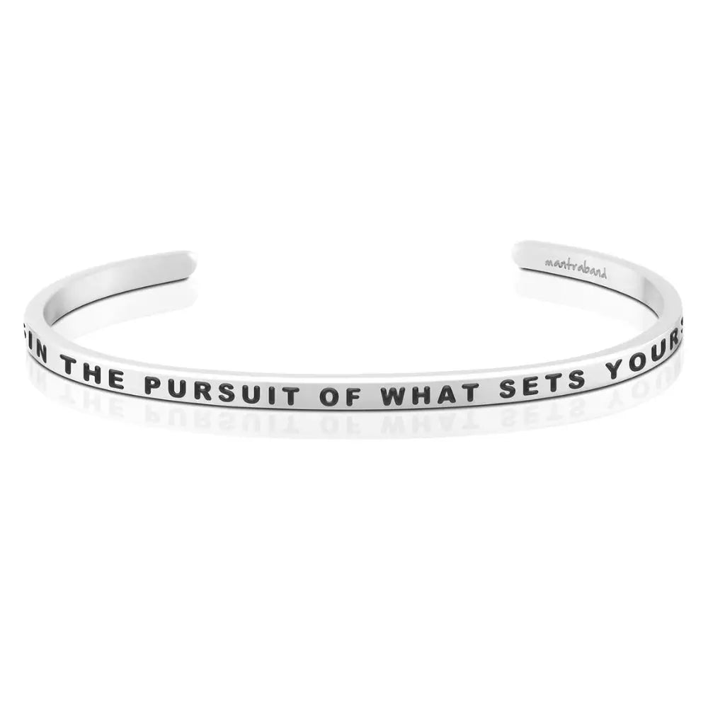 Silver MantraBand Positive Message Bangle