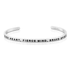 Silver MantraBand Positive Message Bangle