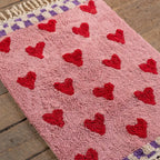 Pink and Red Recycled Cotton Rug