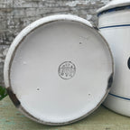 Set of  3 Vintage French Enamel Storage Tins