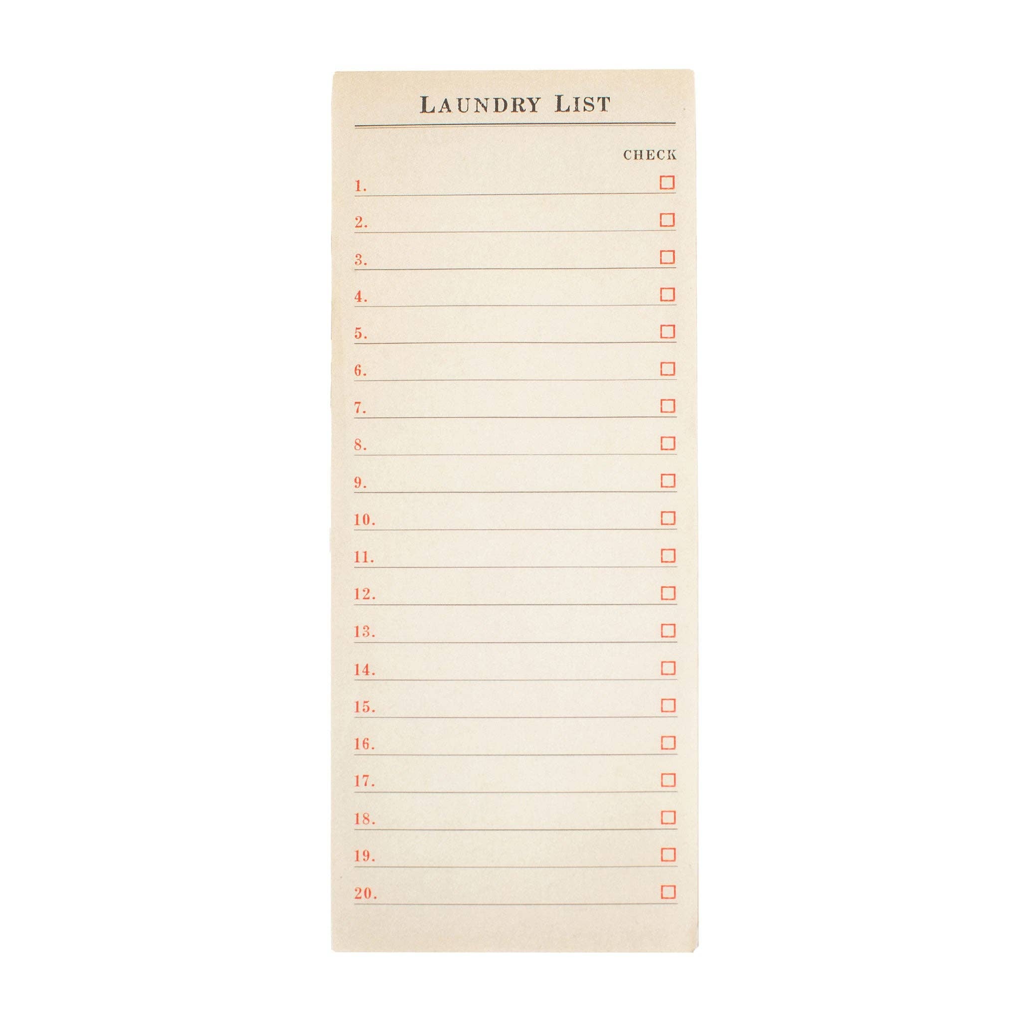 Sugarboo Laundry List Skinny Notepad