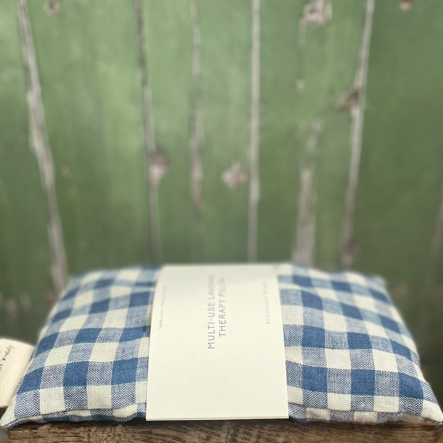 Blue Gingham Therapy PIllow