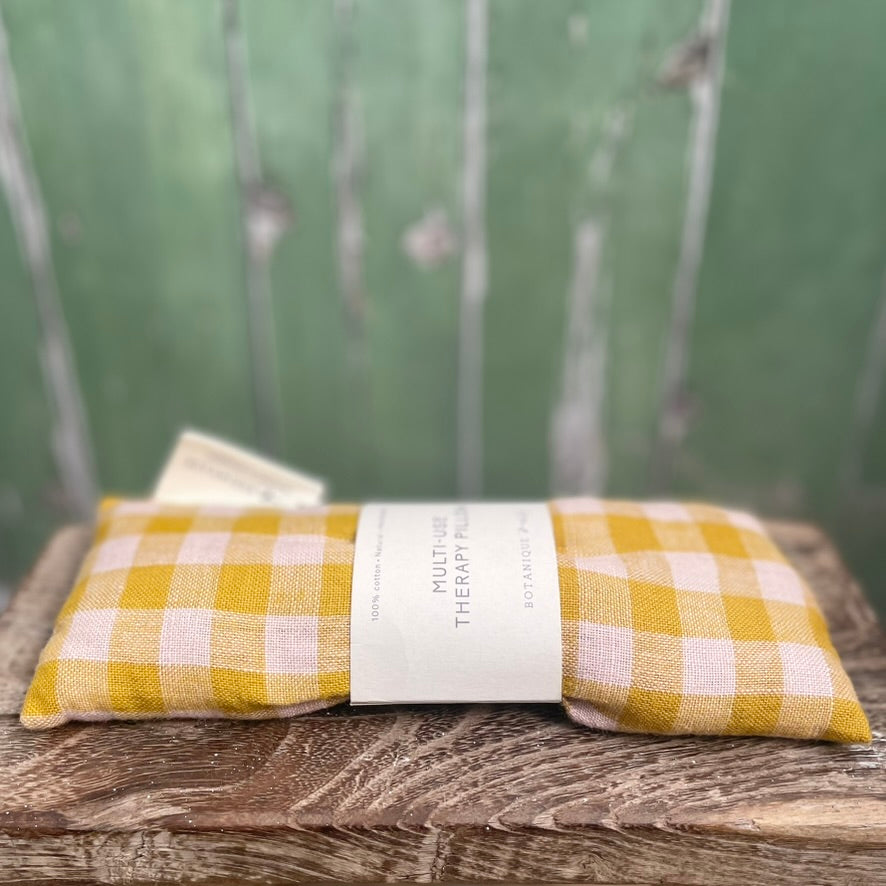 Yellow Gingham Therapy PIllow