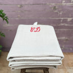 Vintage Monogrammed French Linen Tourchon