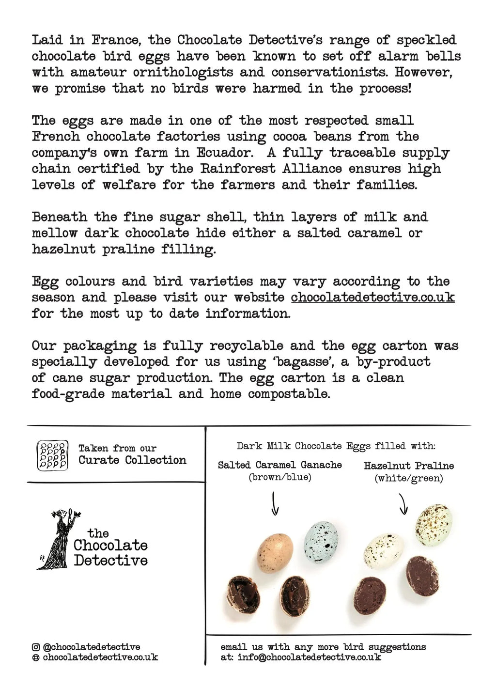 The Chocolate Detective Chocolate Bird Eggs