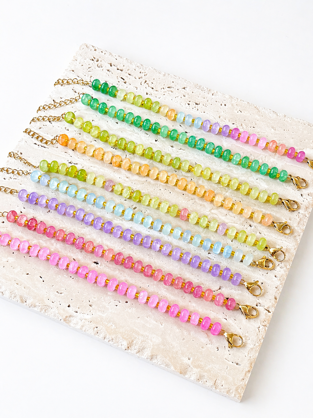 Break Out Candy Glass Bead Bracelets