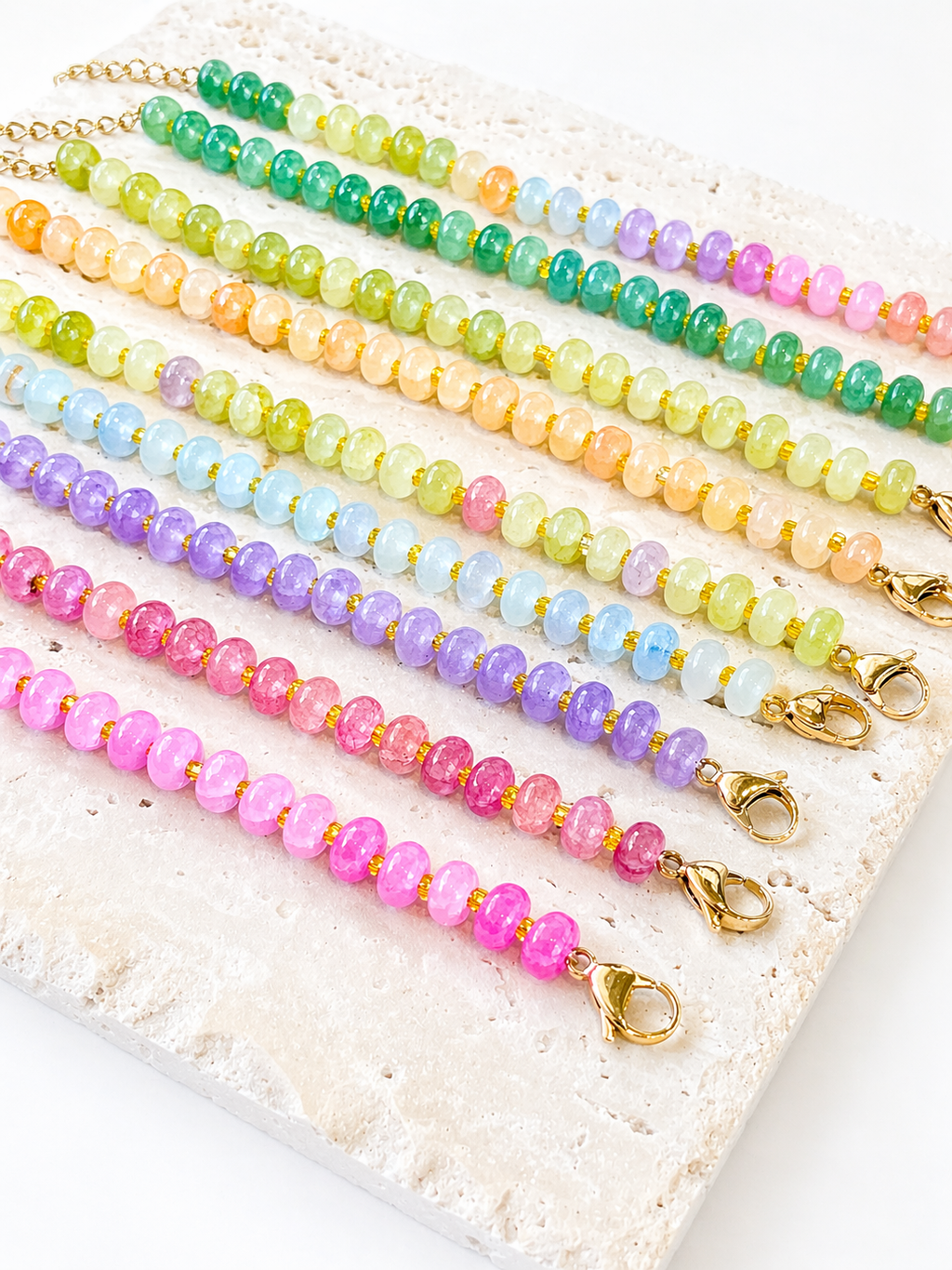Break Out Candy Glass Bead Bracelets