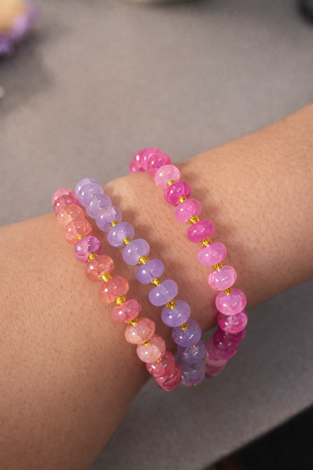 Break Out Candy Glass Bead Bracelets