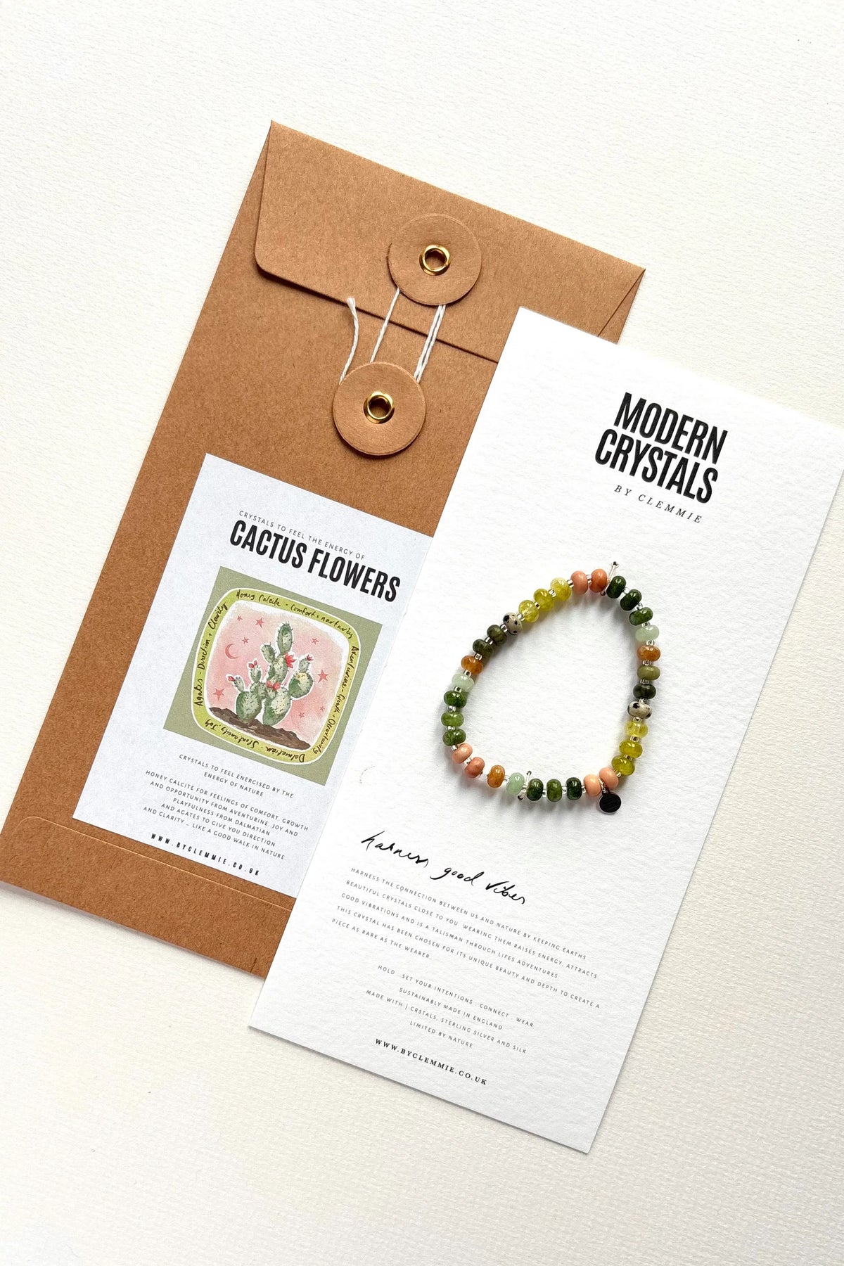 By Clemmie Cactus Flower Stretch Bracelet