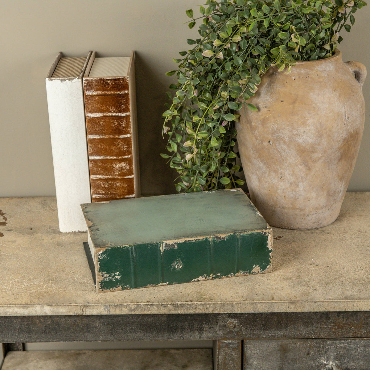 Green Vintage Book Box