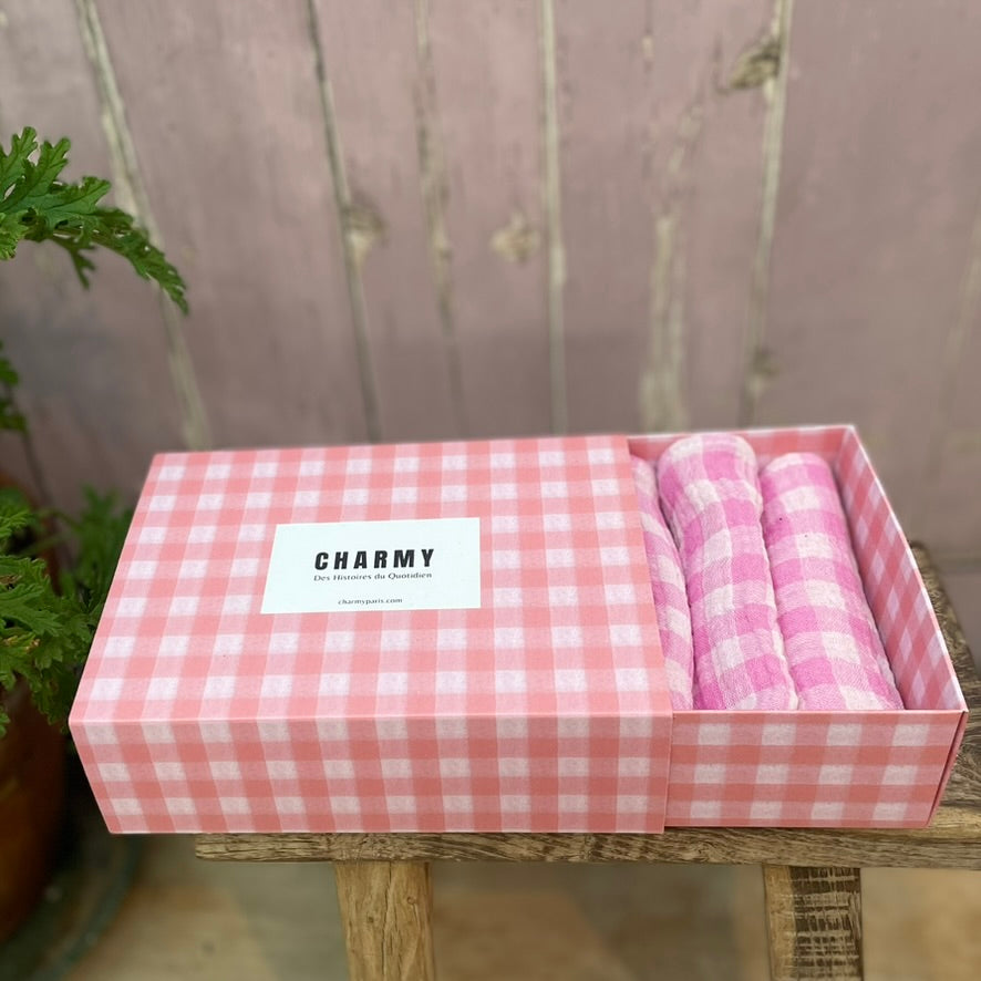Charmy Small Pink Gingham Napkins