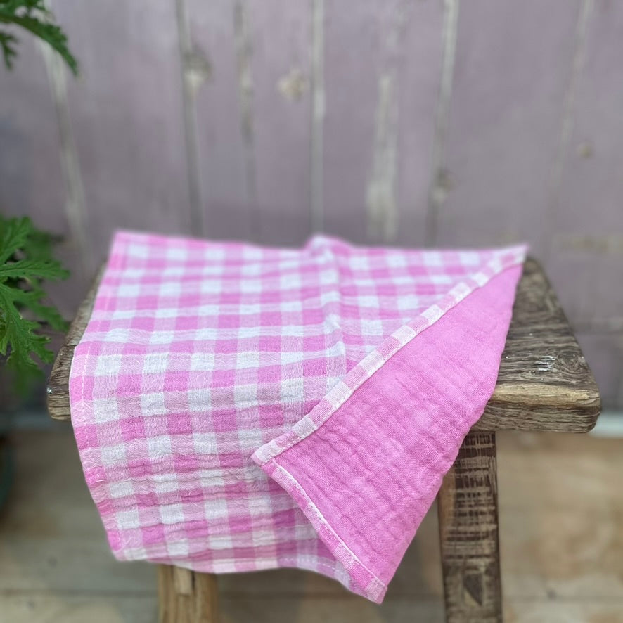 Charmy Small Pink Gingham Napkins