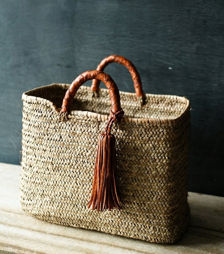 French Straw Market Bag F