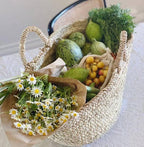 French Straw Basket Bag C