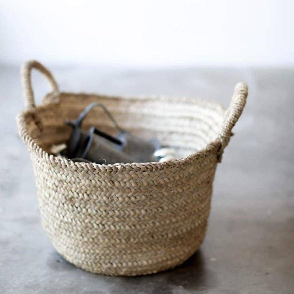 French Straw Basket Bag C