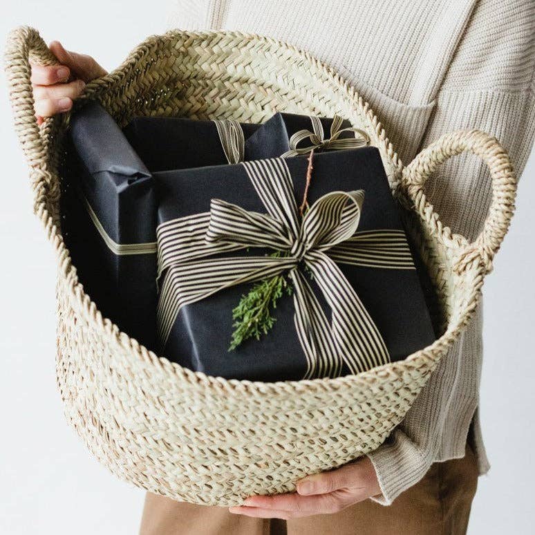 French Straw Basket Bag C