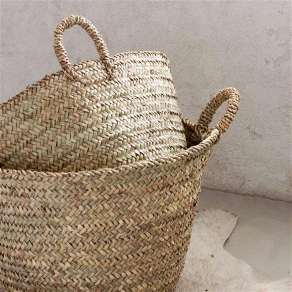 French Straw Basket Bag C