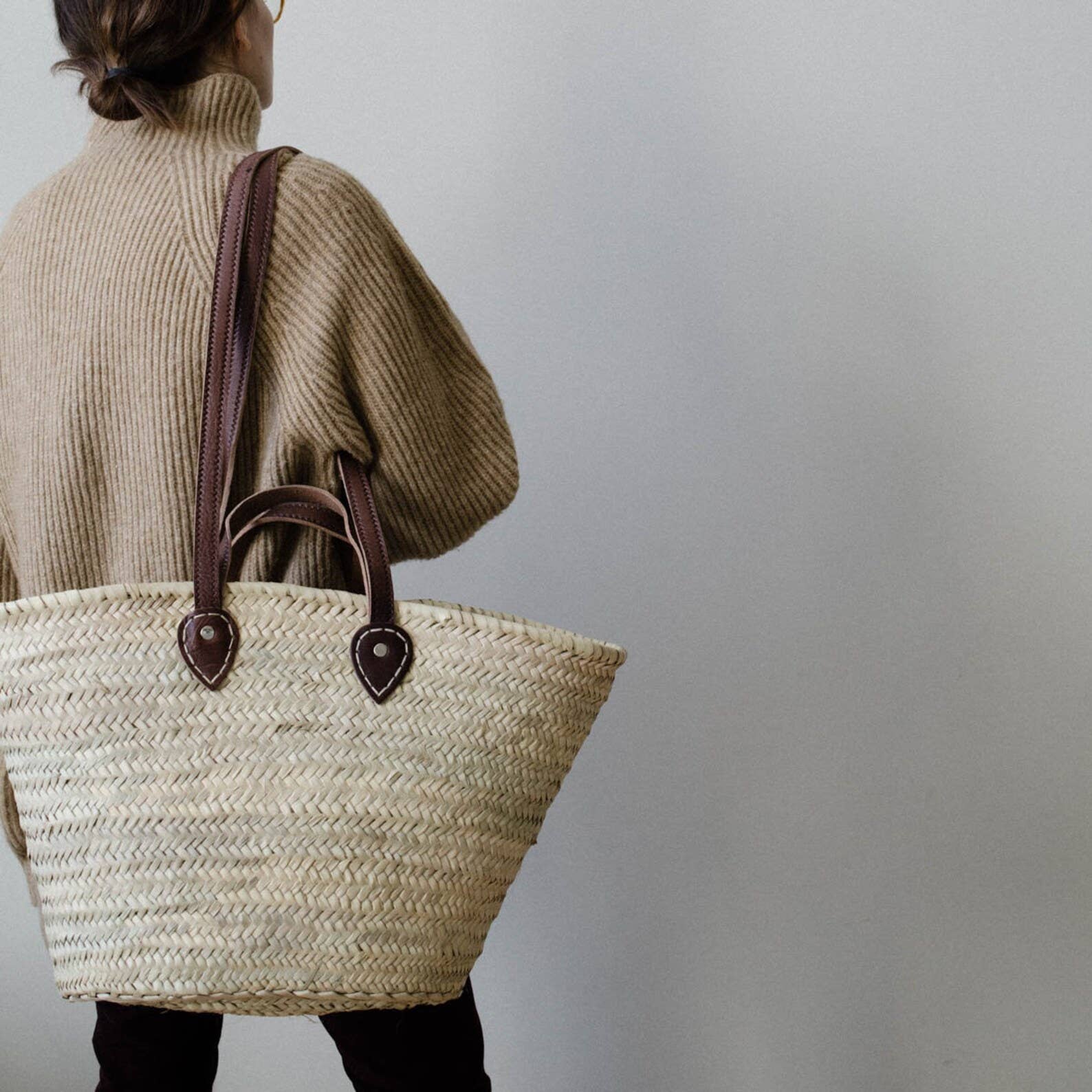 French Straw Market Bag B