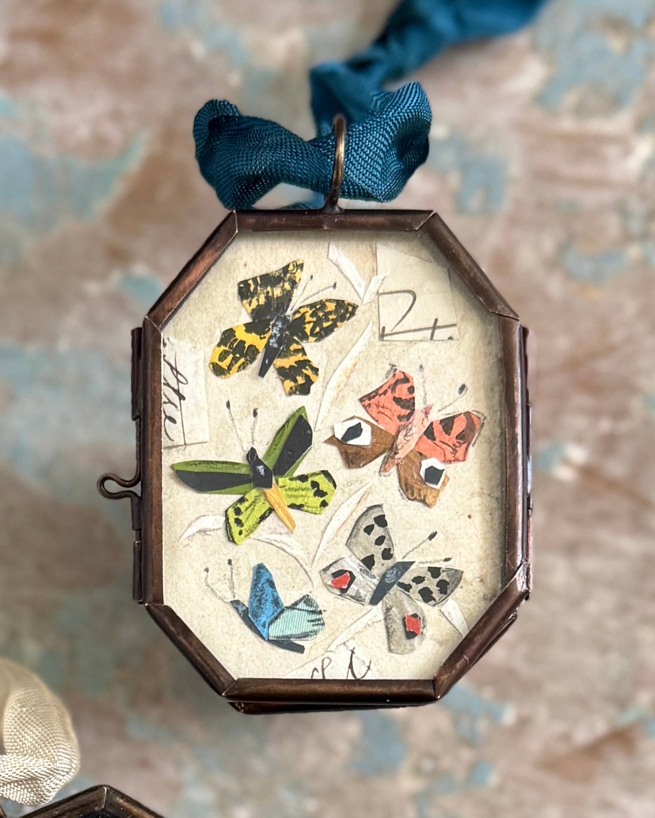 Handmade Art Locket ~ Butterfly