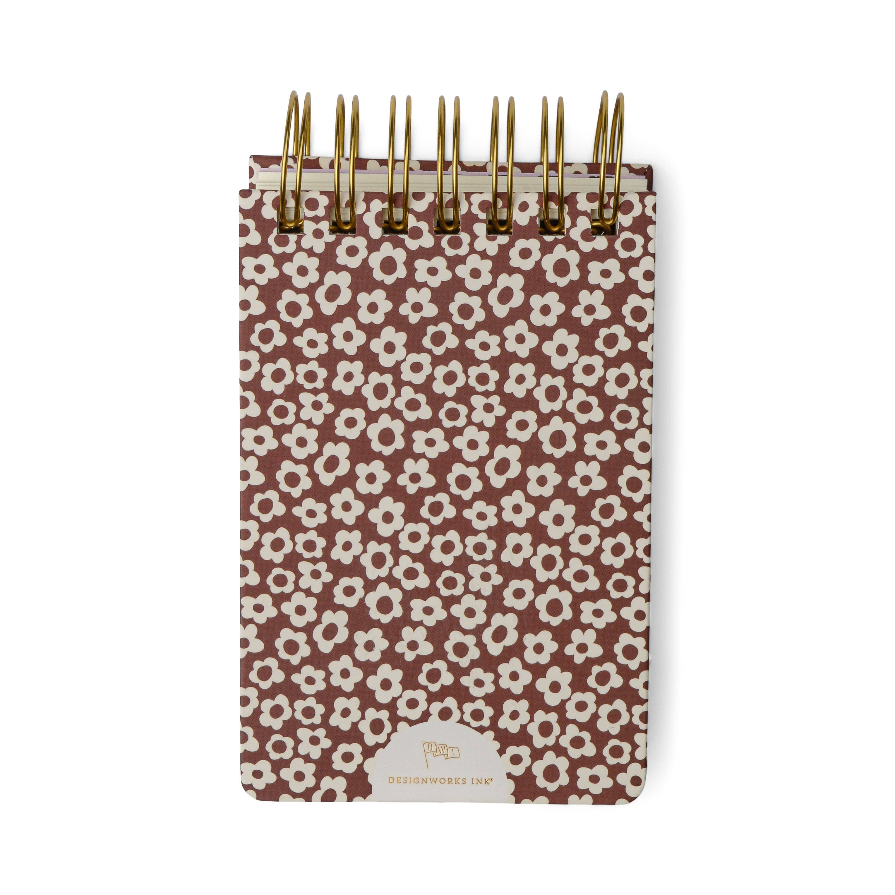 Designworks Ink Chunky Notepad ~ Burgundy Groovy Floral