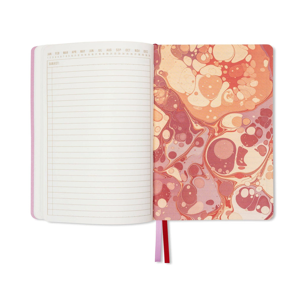Designworks Ink Marble Soft Cover Journal ~ Cherry Peach