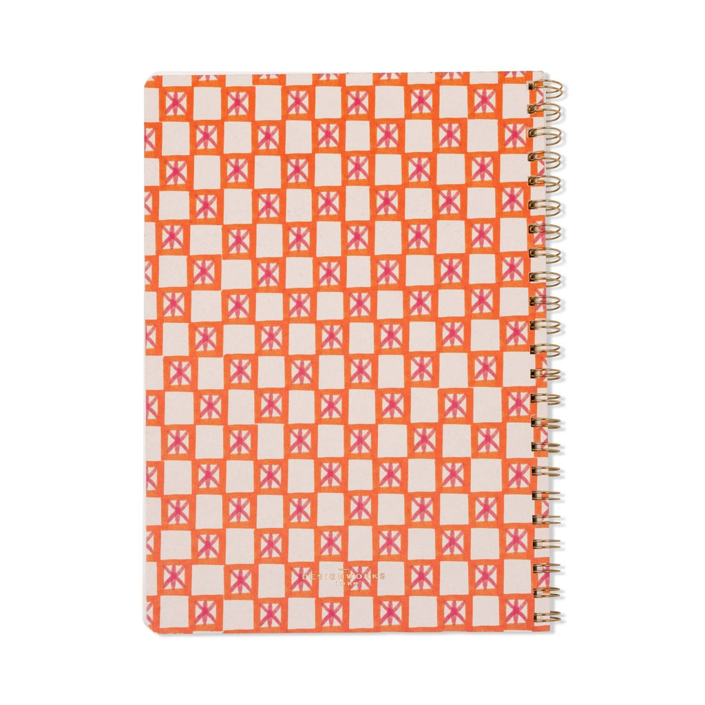 Designworks Ink Tulip A4 Notebook ~ Orange Check