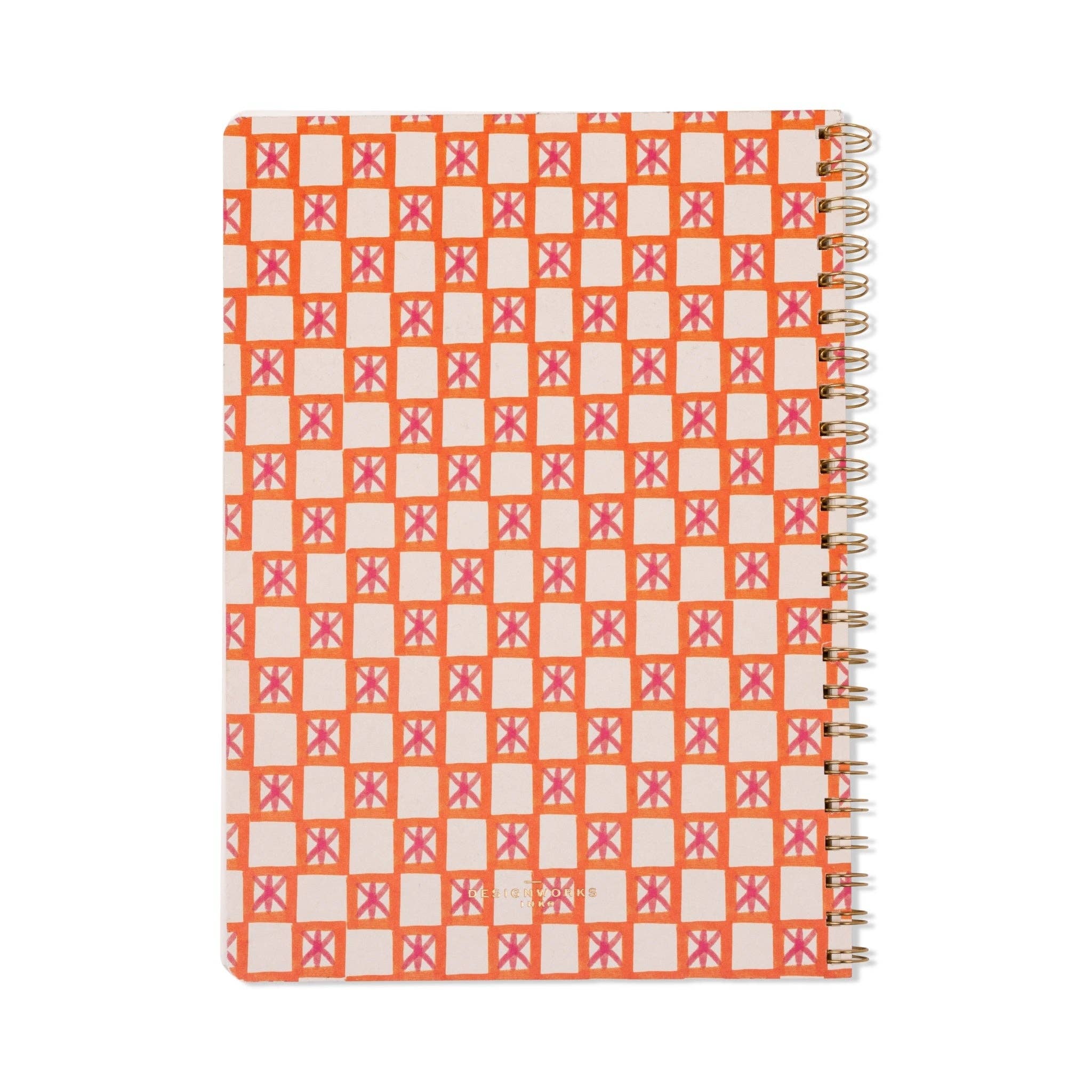 Designworks Ink Tulip A4 Notebook ~ Orange Check